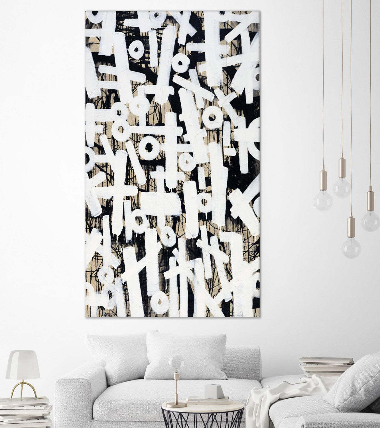 Œuvre d'art murale géante « Strapped II » 84 x 48