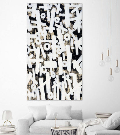 Œuvre d'art murale géante « Strapped II » 84 x 48