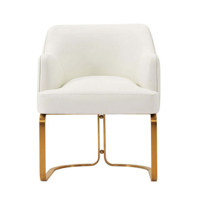 Manhattan Comfort Modern Edra Leatherette Dining Chair - Cream|Chaise de salle à manger moderne Eda de Manhattan Comfort en similicuir - crème