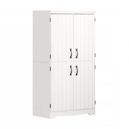 Farnel Armoire de rangement à 4 portes - Blanc pur | Farnel Armoire de rangement avec 4 portes - Blanc solide | D83G1YOD