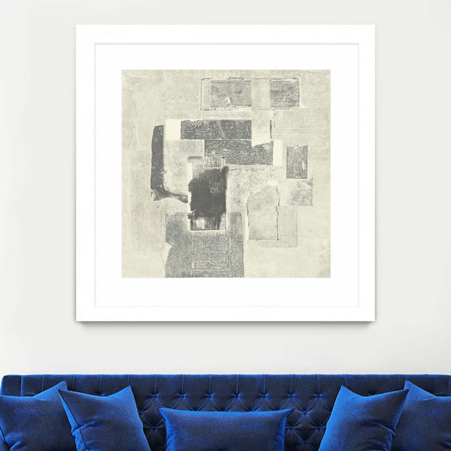 Camera Obscura Matted and Framed White 36x36 Wall Art|Œuvre d'art murale encadrée blanche et mate « Camera Obscura » 36 x 36