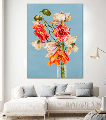Paper Poppies Giant Art 72x54 Wall Art|Œuvre d’art murale Giant Art « Paper Poppies » 72 x 54