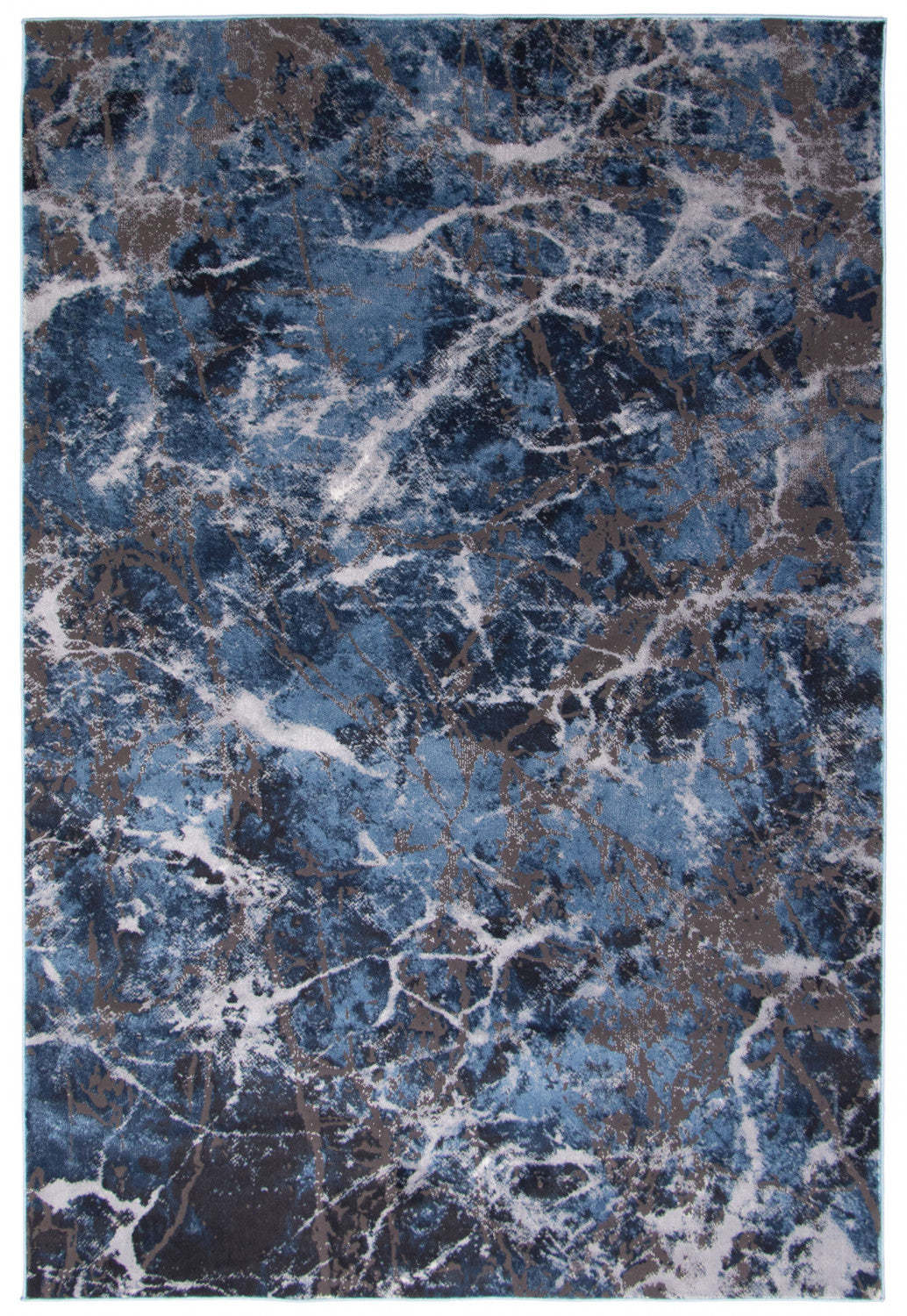 Tapis effet marbre bleu - 244 x 305 cm | Tapis Marble bleue - 244 x 305 cm | D86FGXY3