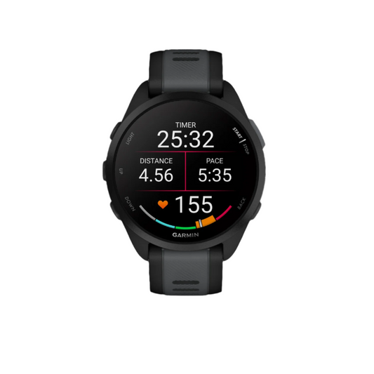 Garmin Forerunner® 165 Gps Smartwatch - Health Tracking With Amoled Display - Black/slate Gray|Montre Intelligente Gps Garmin Forerunner® 165 - Suivi De La Santé Avec Écran Amoled - Noir/gris Ardoise