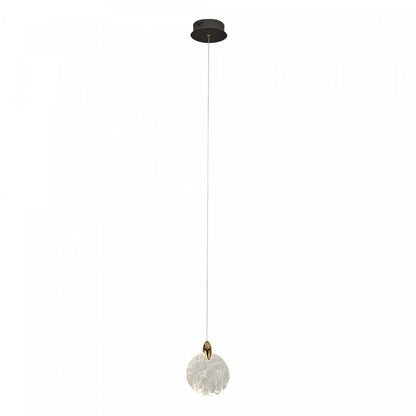Snowflake 1 Light Integrated Led Pendant, Satin Brass Lamp | Suspension A 1 lampe A Del Integrees Snowflake, Laiton Satine