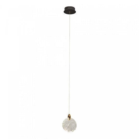 Snowflake 1 Light Integrated Led Pendant, Satin Brass Lamp | Suspension A 1 lampe A Del Integrees Snowflake, Laiton Satine