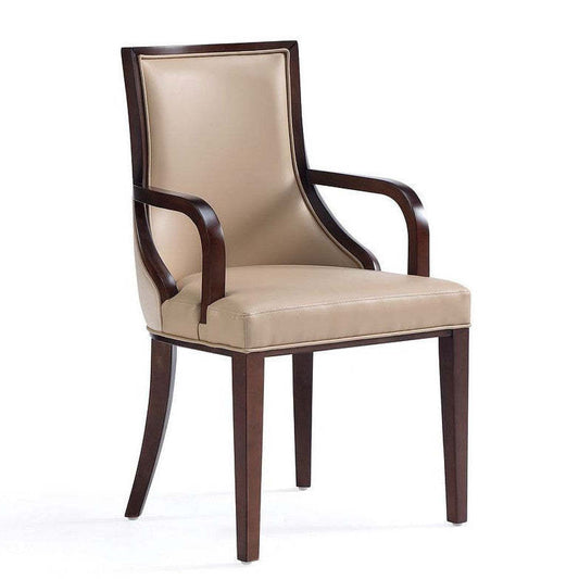 Manhattan Comfort Grand Faux Leather Dining Chair - Tan|Chaise de salle à manger Grand de Manhattan Comfort en similicuir - tan