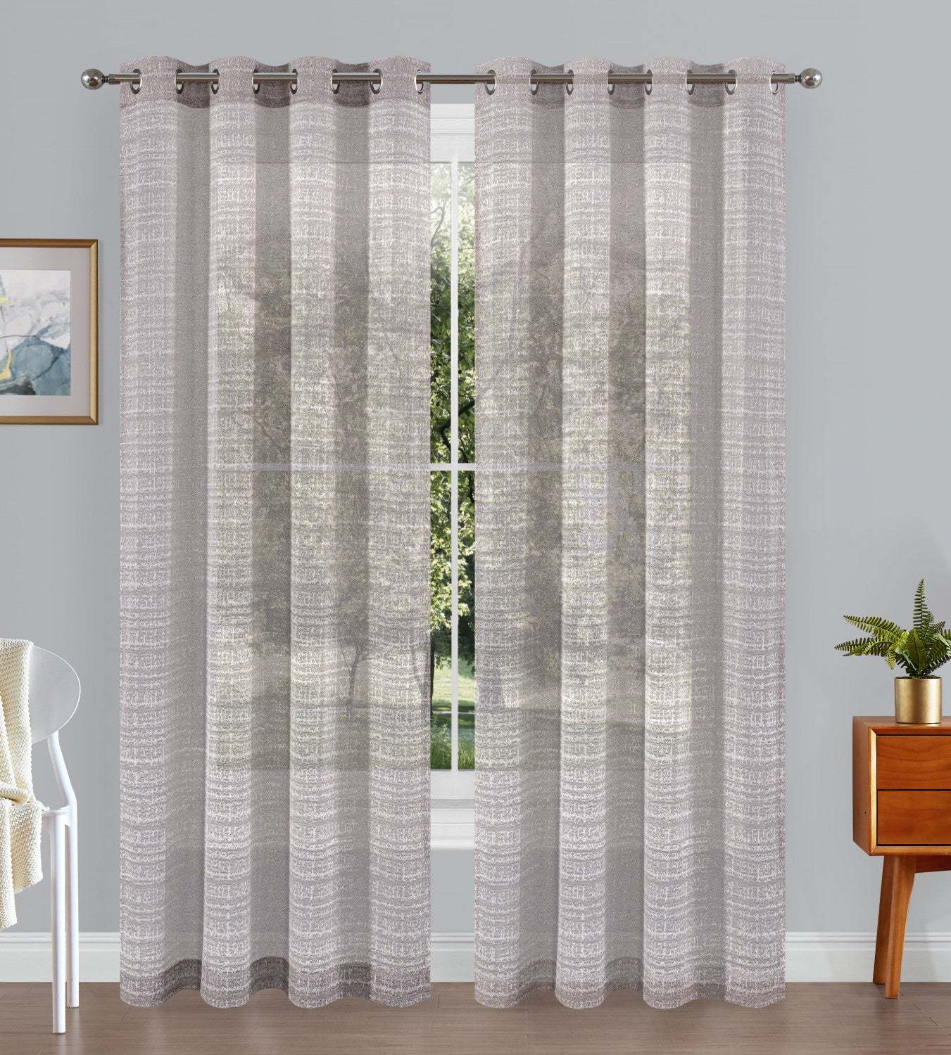 Strasbourg Grommet Paire de Panneaux Taupe - 54X95|Paire de panneaux de rideaux taupe à oeillets Strasbourg - 54X95|D258UOQH