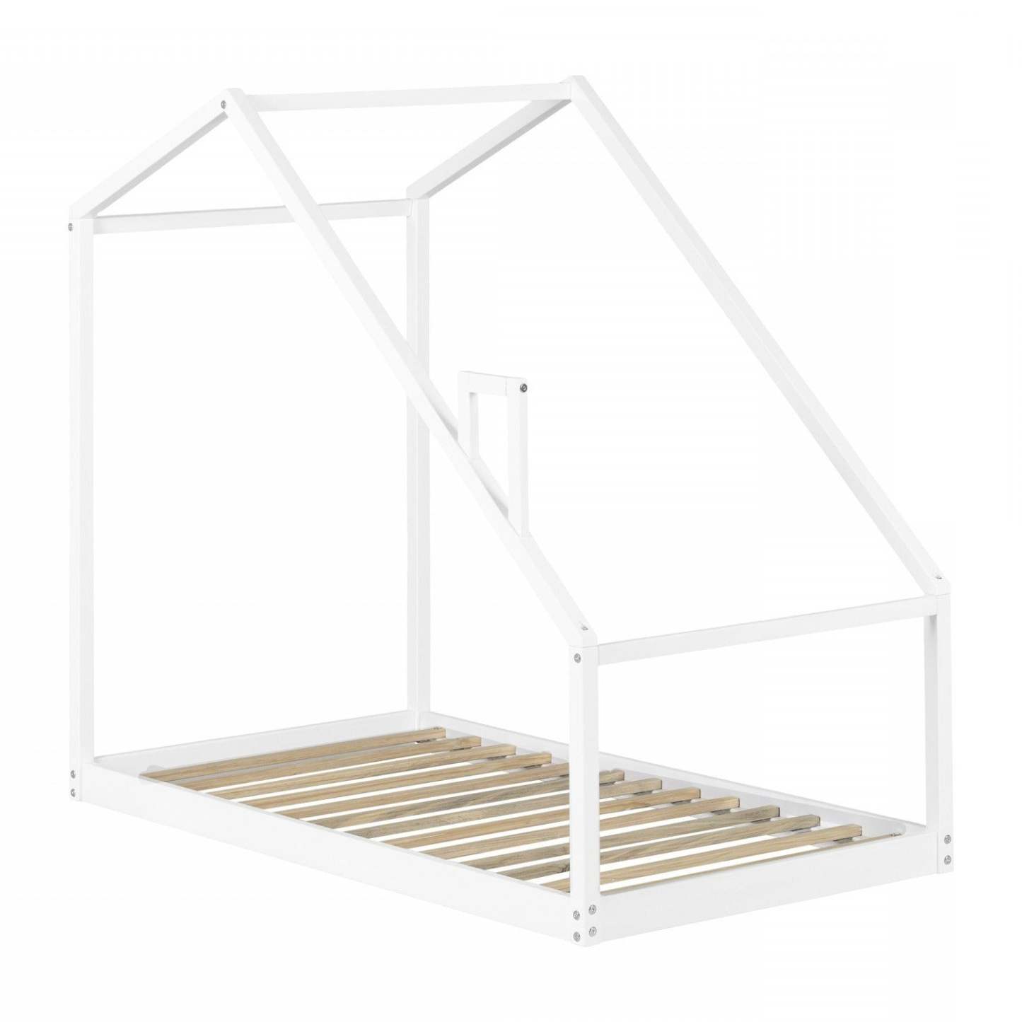 Lit Maison Sweedi avec Cheminée - Blanc|Lit maison Sweedi avec cheminée - blanc