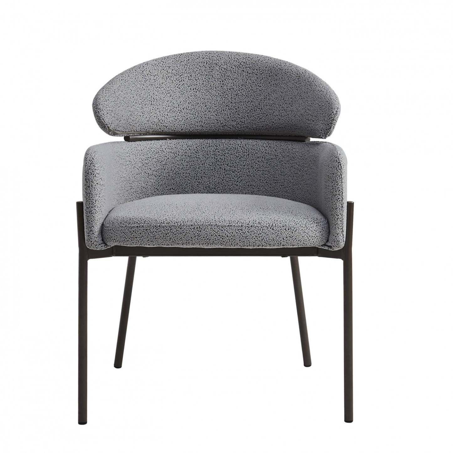 Fanny Chaises De Salle À Manger Modernes, Lot De 2, Assise Tapissée En Tissu Avec Structure Métallique, Gris