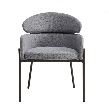 Fanny Chaises De Salle À Manger Modernes, Lot De 2, Assise Tapissée En Tissu Avec Structure Métallique, Gris