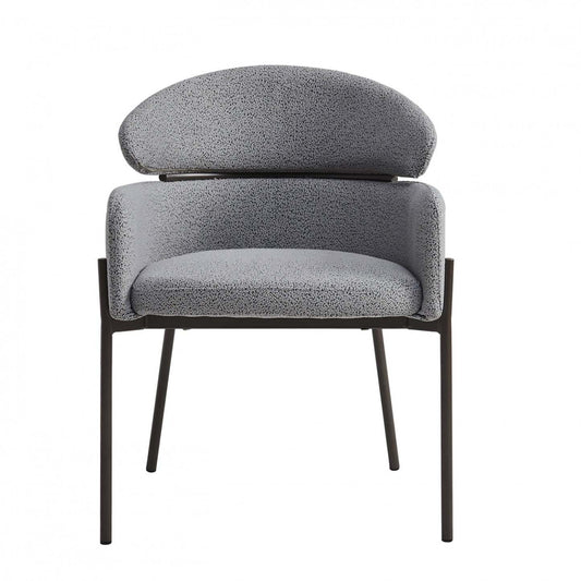 Fanny Chaises De Salle À Manger Modernes, Lot De 2, Assise Tapissée En Tissu Avec Structure Métallique, Gris