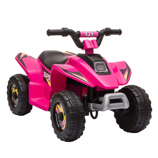 Aosom Kids Atv, voiture électrique à batterie 6v pour enfants, quad 4 roues pour tout-petits avec interrupteur avant | Qaba Quad, véhicule électrique alimenté par batterie 6 V, quad à 4 roues avec interrupteur avant et