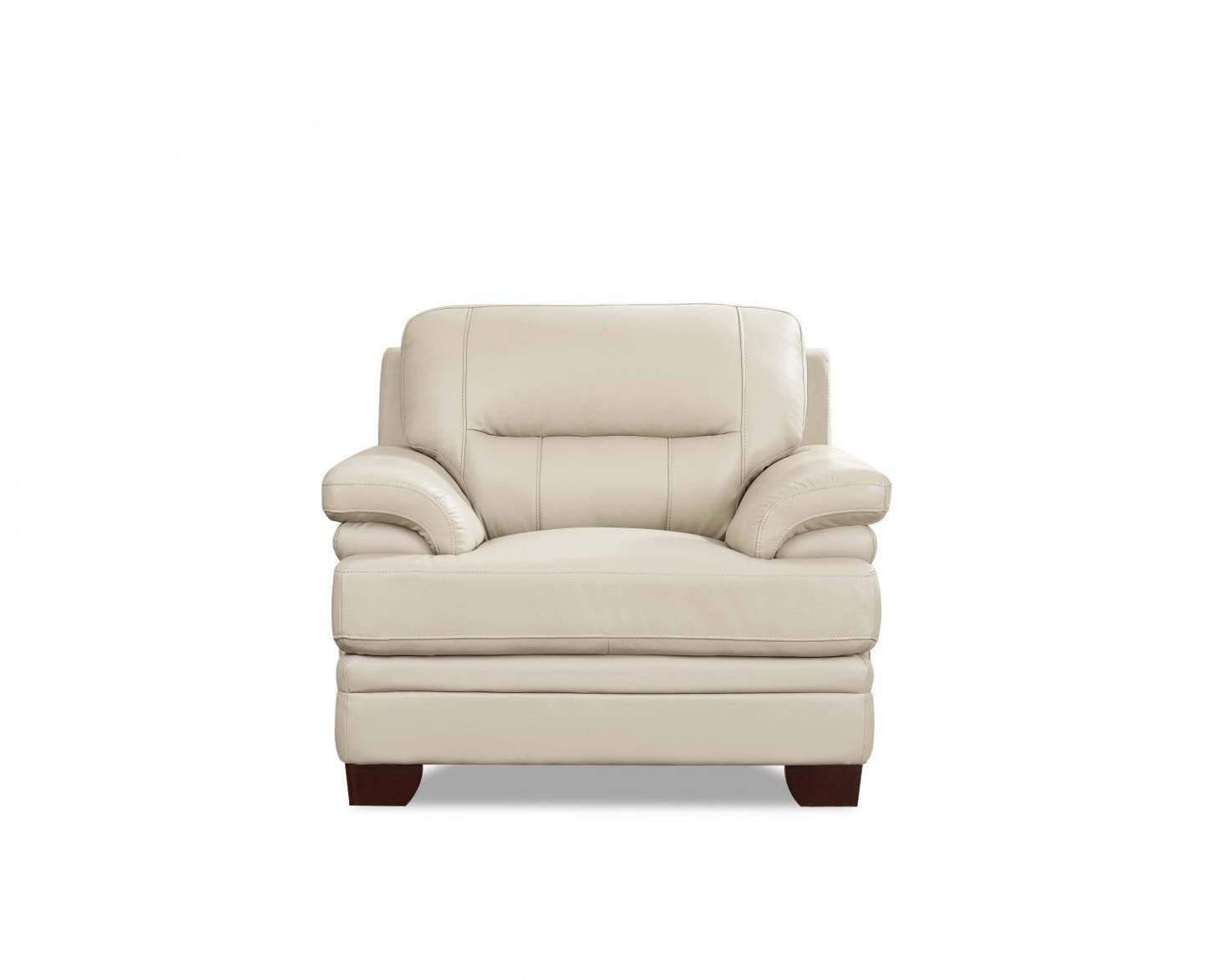 Hydeline Luxor Fauteuil en cuir – Vanille