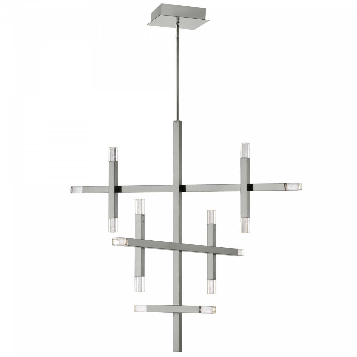 Dainolite Francesca Chandelier 42w Polished Chrome Acrylic Diffuser Lamp|Lustre Francesca de Dainolite en acrylique qui diffuse la lumière, avec fini chromé poli et ampoule de 42 W