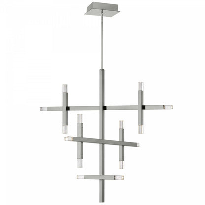Dainolite Francesca Chandelier 42w Polished Chrome Acrylic Diffuser Lamp|Lustre Francesca de Dainolite en acrylique qui diffuse la lumière, avec fini chromé poli et ampoule de 42 W