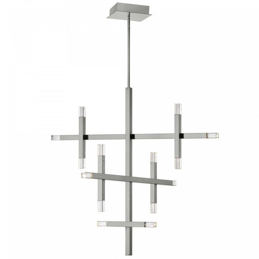 Dainolite Francesca Chandelier 42w Polished Chrome Acrylic Diffuser Lamp|Lustre Francesca de Dainolite en acrylique qui diffuse la lumière, avec fini chromé poli et ampoule de 42 W