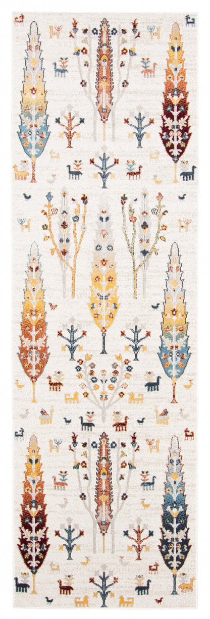 Tapis lavable en machine Pine Ivory - 2'6 x 8'0|Carpette Pine ivoire lavable à la machine - 2 pi 6 po x 8 pi 0 po|D86F76R7