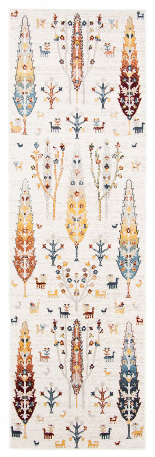 Tapis lavable en machine Pine Ivory - 2'6 x 8'0|Carpette Pine ivoire lavable à la machine - 2 pi 6 po x 8 pi 0 po|D86F76R7