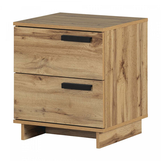 Table de nuit Cavalleri avec 2 tiroirs - Chêne Nordik|Table de nuit Cavalleri à 2 tiroirs - chêne nordique