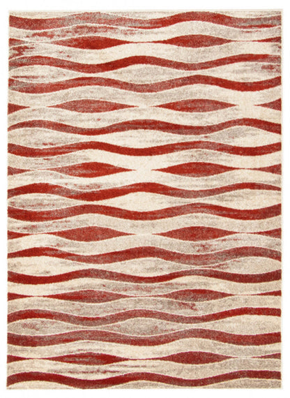 Arusha ivoire / rouge 3'11 x 5'7 tapis | Carpette Arusha ivoirerouge 3 pi 11 po x 5 pi 7 po | D26YZQNC