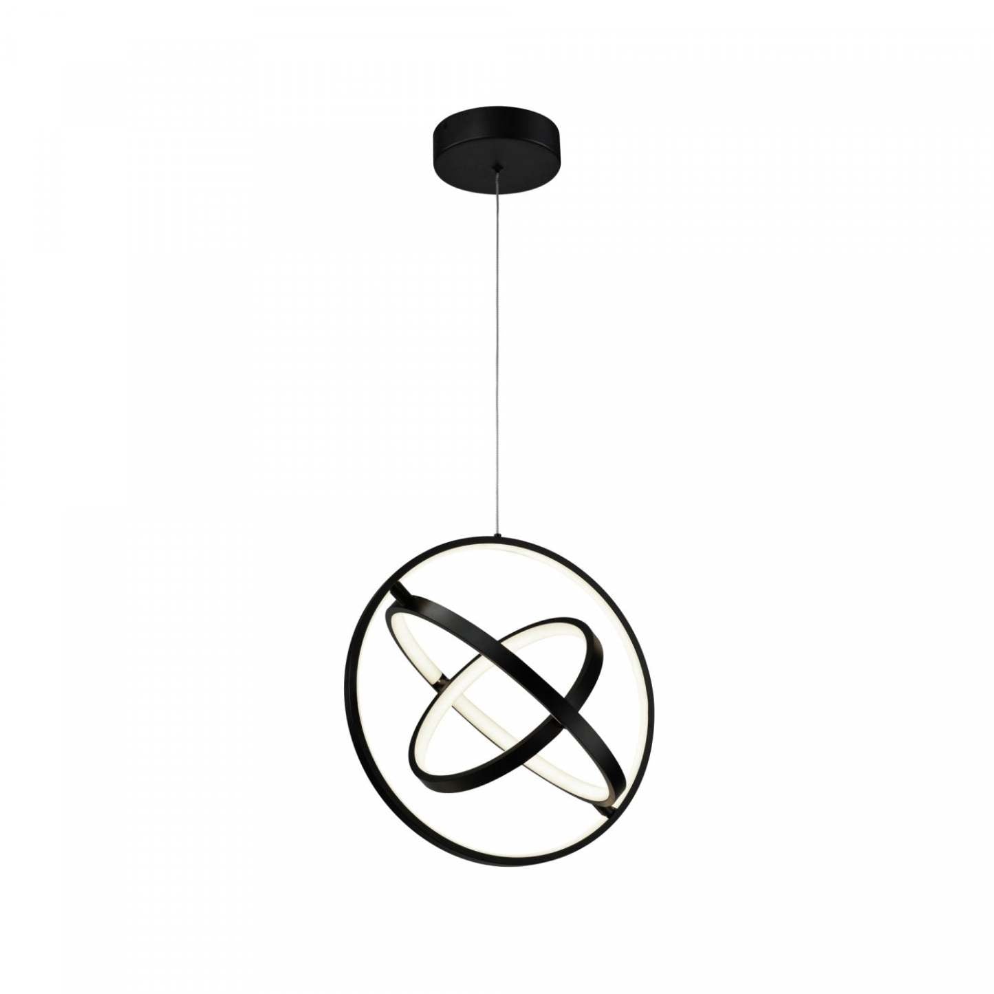 Sienna 30 W LED Noir Orb Suspension|Luminaire suspendu orbe Sienna noir à DEL de 30 W|D06H9XGA