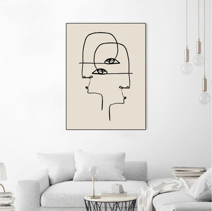 Faces Canvas Framed Black 30x40 Wall Art|Œuvre d’art murale sur toile encadrée noire « Faces » 30 x 40