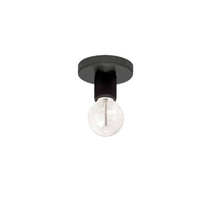 Dainolite Roswell 1 Light Flush Mount Small Matte Black Lamp|Petit plafonnier affleuré Roswell de Dainolite avec finition noire mate et 1 ampoule