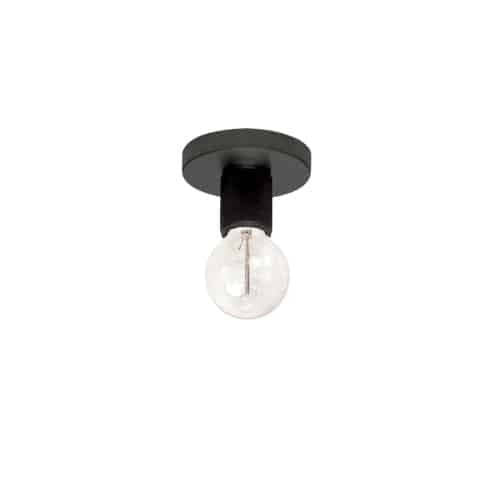 Dainolite Roswell 1 Light Flush Mount Small Matte Black Lamp|Petit plafonnier affleuré Roswell de Dainolite avec finition noire mate et 1 ampoule