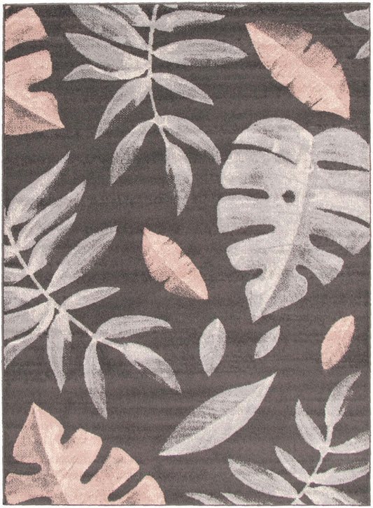 Palta Anthracite-Rose Area Rug - 3'11 x 5'7|Carpette Palta anthracite-rose - 3'11 x 5'7| D2AZGK7G