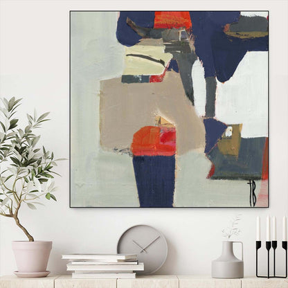 Orange Crush V9 Canvas Framed Black 20x20 Wall Art|Œuvre d'art murale sur toile encadrée noire « Orange Crush V9 » 20 x 20