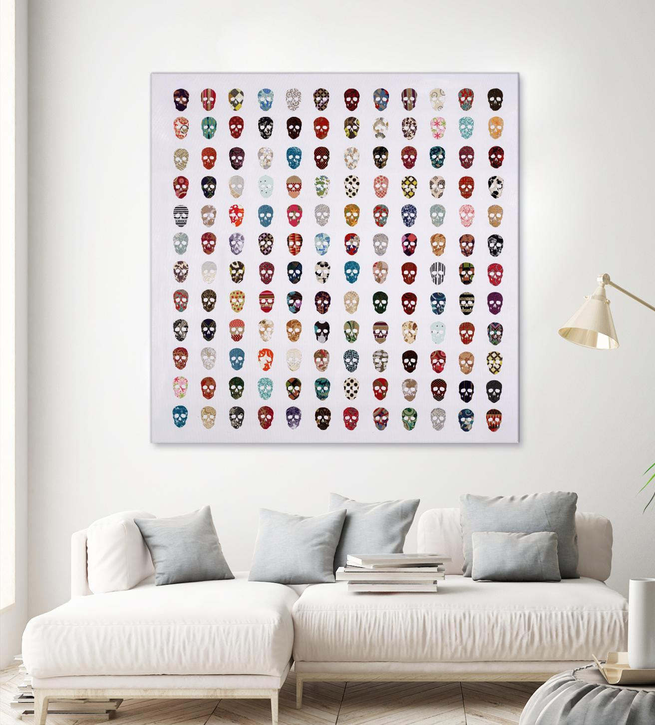 Œuvre d'art murale géante « Gorgeous Crowd » 72 x 72