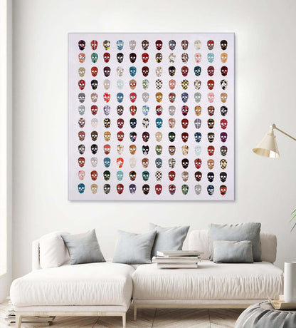 Œuvre d'art murale géante « Gorgeous Crowd » 72 x 72