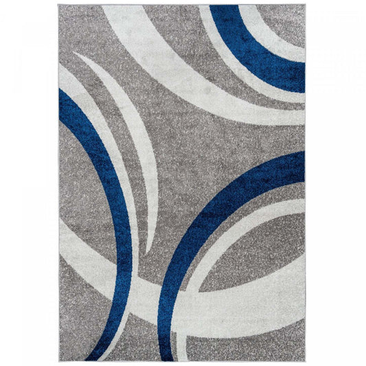 Tapis Roma Crescent bleu marine 8 x 11 | D80GLX1A