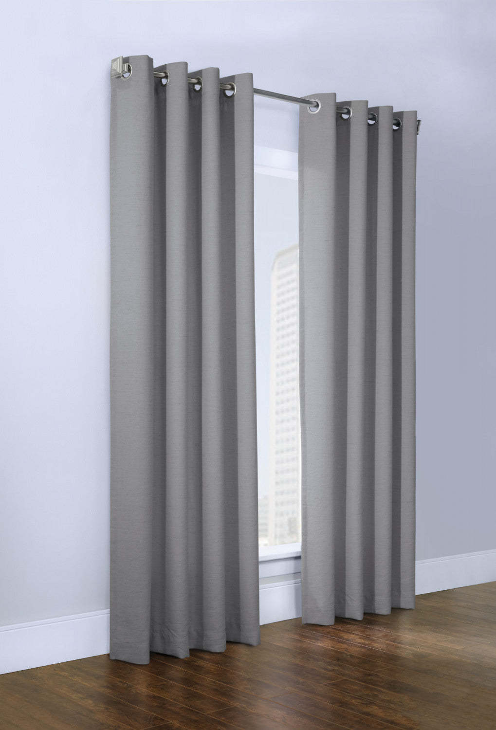 Habitat Mulberry Grey Light Filtering Grommet Curtain Panel - 54 x 84|Panneau de rideau filtrant la lumière à œillets Mûre gris d'Habitat - 54 x 84