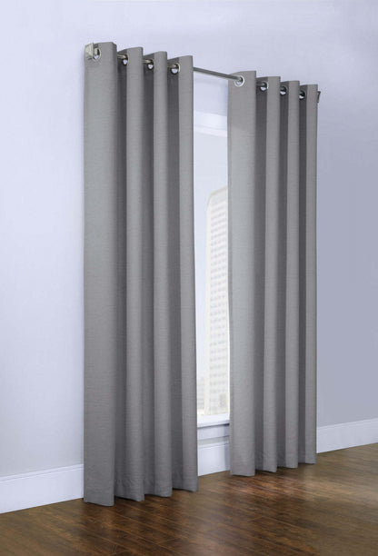 Habitat Mulberry Grey Light Filtering Grommet Curtain Panel - 54 x 84|Panneau de rideau filtrant la lumière à œillets Mûre gris d'Habitat - 54 x 84