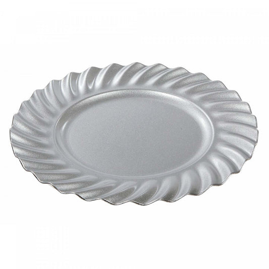 Assiette de présentation Wavy Silver 13 - Set de 6 Vaisselle|Assiette de présentation ondulée argentée de 13 po - ensemble de 6