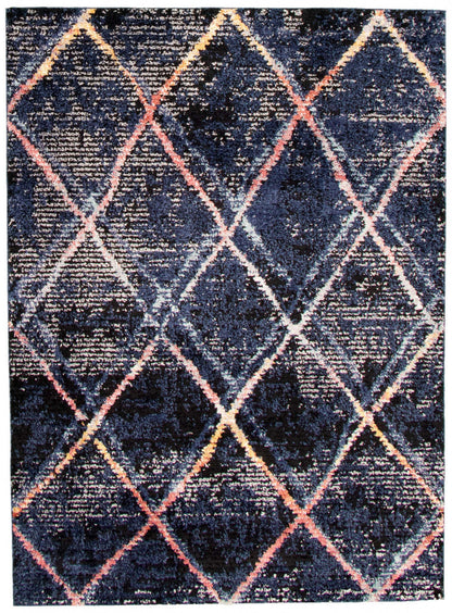 Tapis Makondo Abstract bleu marine - 244 x 305 cm | D28RPLHO