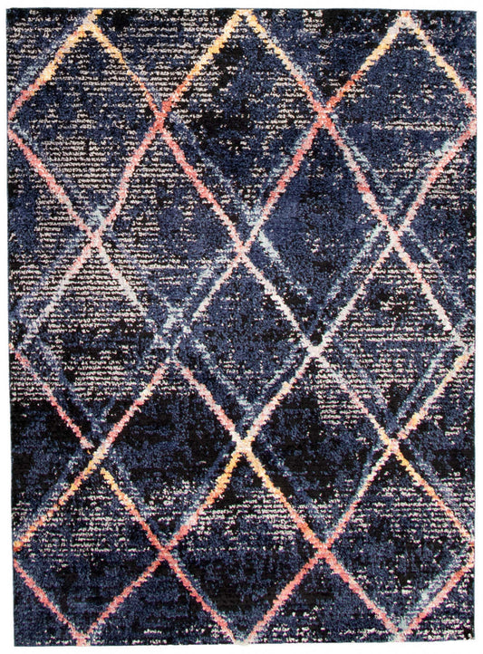 Tapis Makondo Abstract bleu marine - 244 x 305 cm | D28RPLHO
