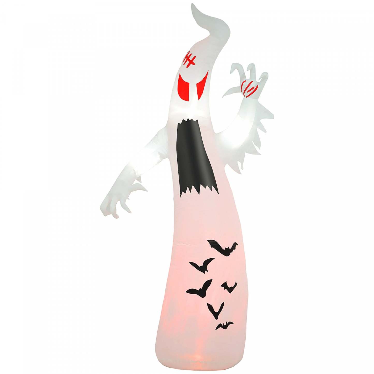Outsunny 8ft Gonflable Halloween Ghost With Bats, LED Yard Display|Outsunny Fantôme Effrayant Gonflable D'Halloween De 8pi Avec Chauves-souris