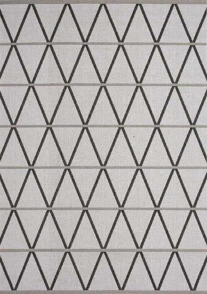 Carpette Jackson à motif de diamants pour l’intérieur et l'extérieur - 6 pi 7 po x 9 pi 6 po