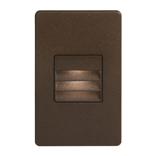 Dainolite Bella LED Step/Wall Light 3.3w Bronze With Louver Lamp|Lampe d'escalier et murale Bella de Dainolite avec persienne, fini bronze et ampoule à DEL de 3,3 W