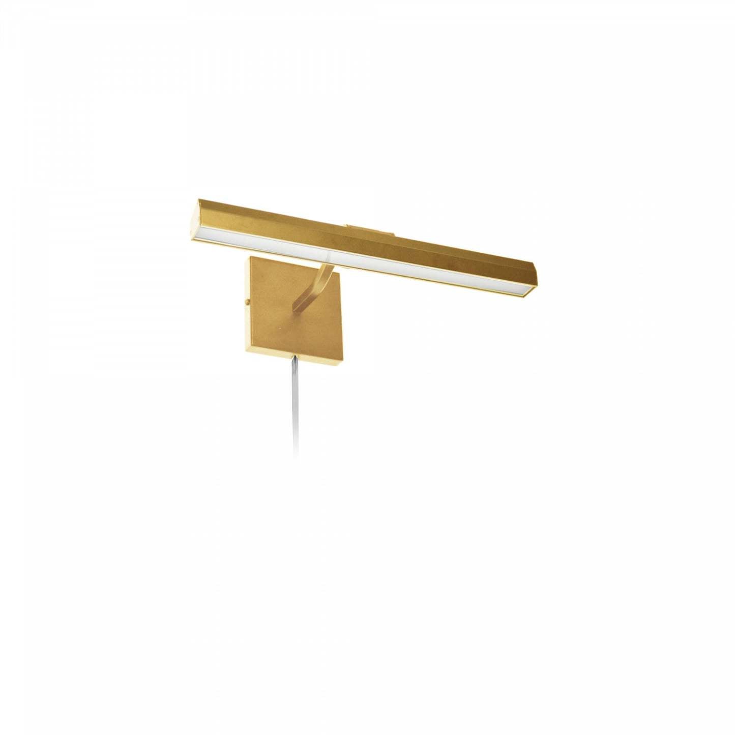 Dainolite Leonardo 16 Lampe d'affichage d'image 20w Laiton vieilli avec diffuseur en verre dépoli|Lampe pour affichage d'image Leonardo de Dainolite de 16 po en verre givré qui diffuse la lumière, avec fini laiton vieilli et ampoule de 20 W