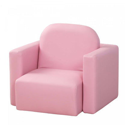 Qaba 2-en-1 Ensemble Canapé Pour Enfants, Canapé Pour Tout-Petit Avec Table Et Chaise, Fauteuil Pour Bébé Pour 3-9 Ans|Qaba Ensemble Canapé 2-en-1 Multi-fonctionnel Pour Enfants Table Chaise Ensemble Canapé Doux Robuste