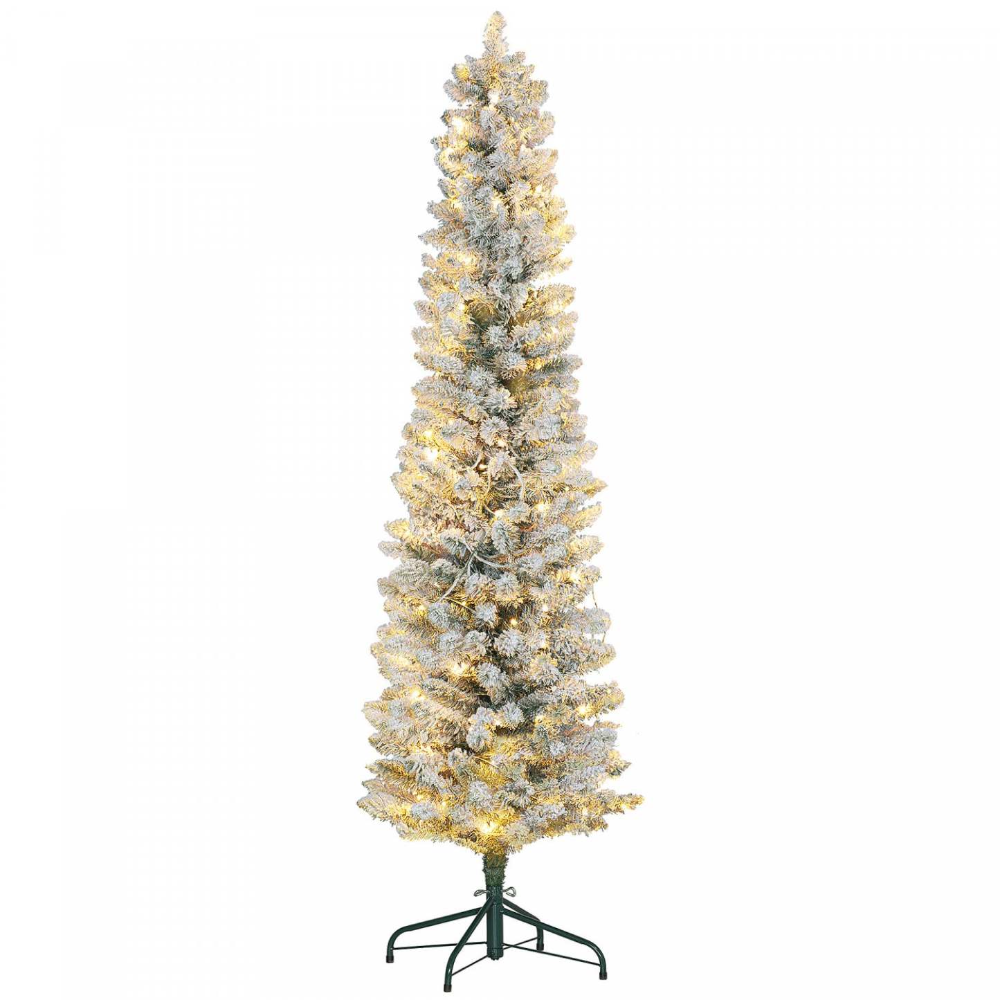 Homcom Arbre De Noël Artificiel Floconné De 7 Pieds Enneigé De 7 Pieds Avec Lumières|Homcom Arbre De Noël Artificiel Floconné Enneigé De 7 Pieds Avec Lumières