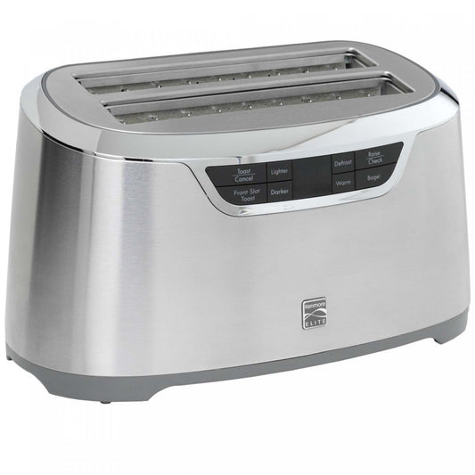 Grille-pain Kenmore Elite à fentes longues pour 4 tranches avec éjection automatique, acier inoxydable - KKELST4SS