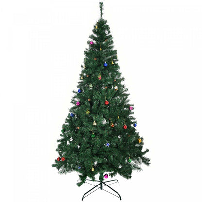Homcom 7ft Arbre De Noël Artificiel Avec Décoration Ornement|Homcom Arbre De Noël Artificiel De 7ft Avec Ornement