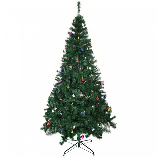 Homcom 7ft Arbre De Noël Artificiel Avec Décoration Ornement|Homcom Arbre De Noël Artificiel De 7ft Avec Ornement