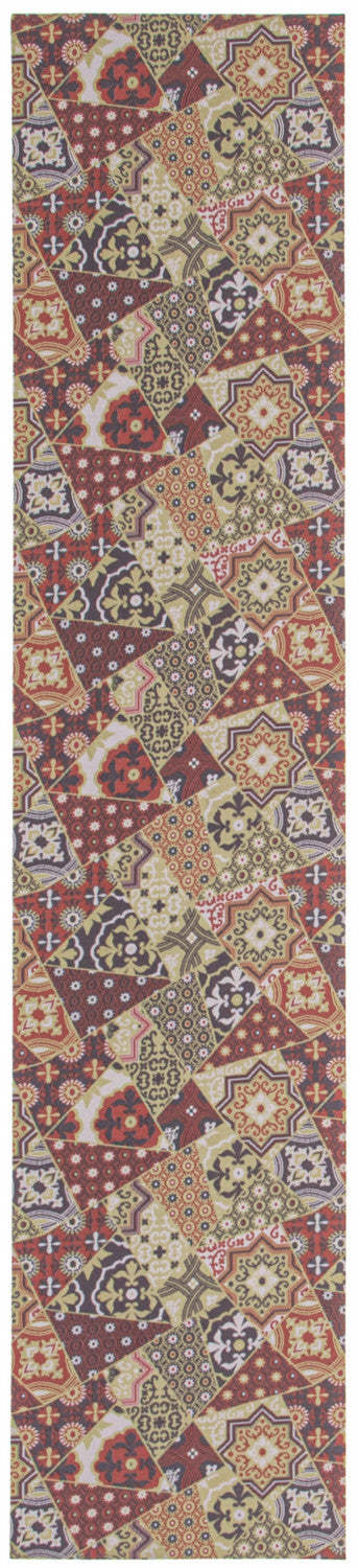 Bellezza Rouge / Vert 2'2 x 10'0 Tapis|Carpette Bellezza rougevert 2 pi 2 po x 10 pi 0 po|D21QSFIG