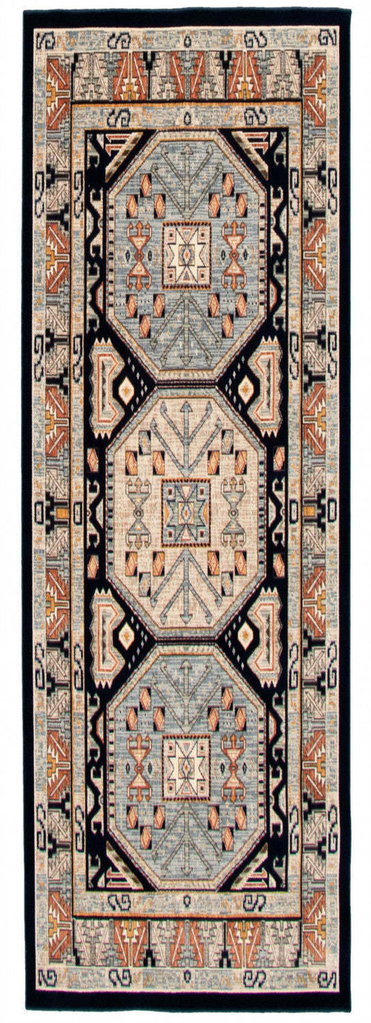 Quincy Navy Blue Area Rug - 2'8 x 10'0|Carpette Quincy bleu marine - 2 pi 8 po x 10 pi 2 po |D2AWVR66